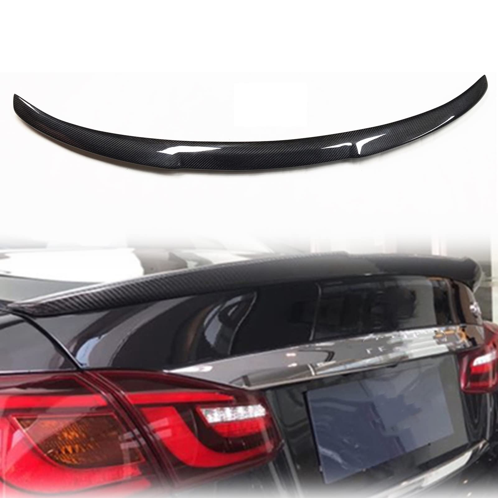 Aileron arrière en fibre de carbone véritable pour Infiniti Q70 2014-2019