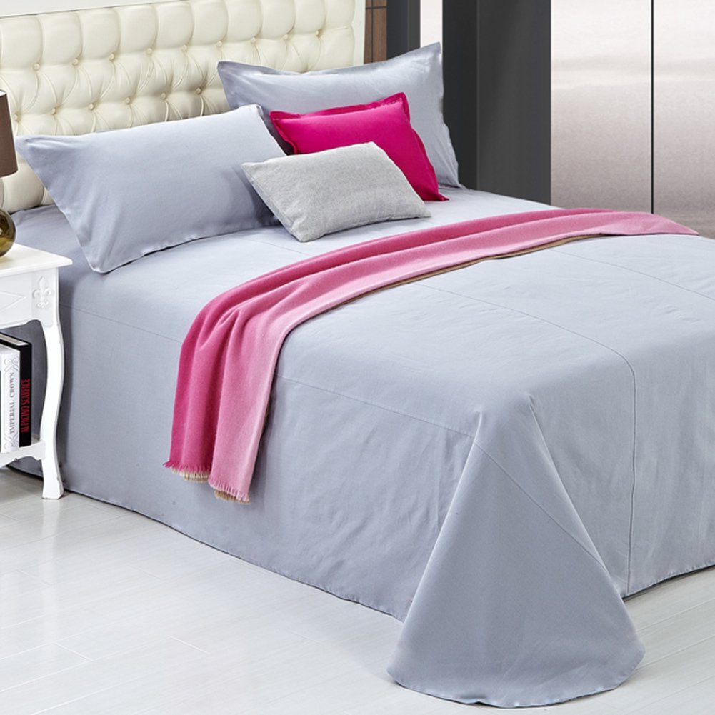 Drap en coton de couleur unie 150x220cm pour une chambre moderne et sereine