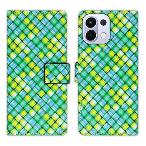 Image of Mat Green Flip Cover for Oppo K13 5G| Leather Finish|Shock Proof|Magnetic Clouser Compatible with Oppo K13 5G (Green)