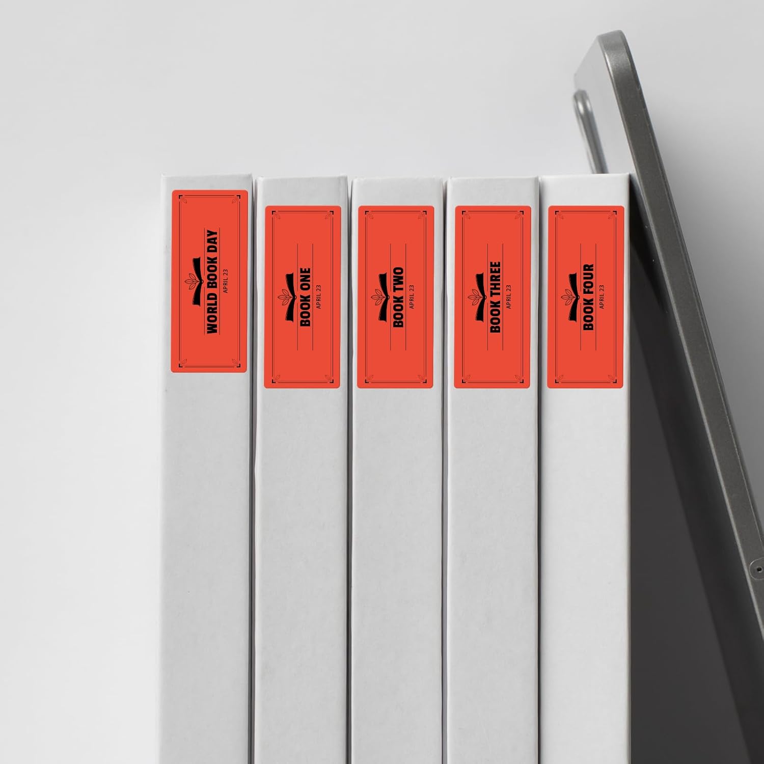 Red Thermal Labels 1 × 2 Inch Vinyl Rectangular Waterproof Direct Printer Sticker Self-Adhesive Perforated Name Tag for Logo DIY QR Design Office Address 500 PCS - Image 7