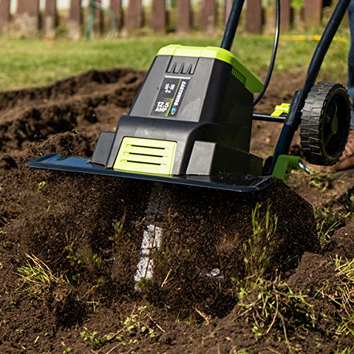 Earthwise TC70125 12.5-Amp 16-Inch Corded Electric Tiller/Cultivator, Green