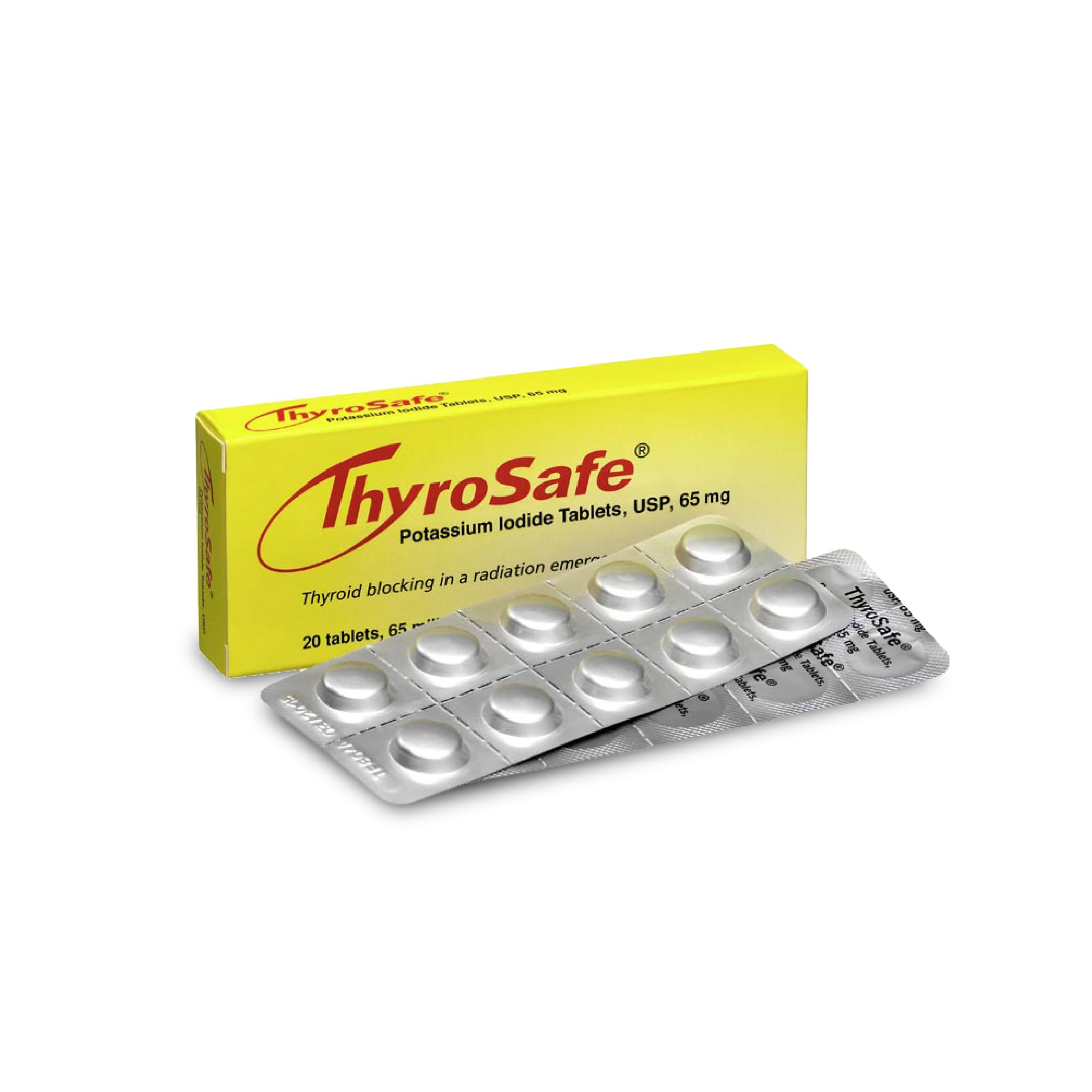 Potassium Iodide Tablets, 65 Mg, 20-Count International Direct Shipping