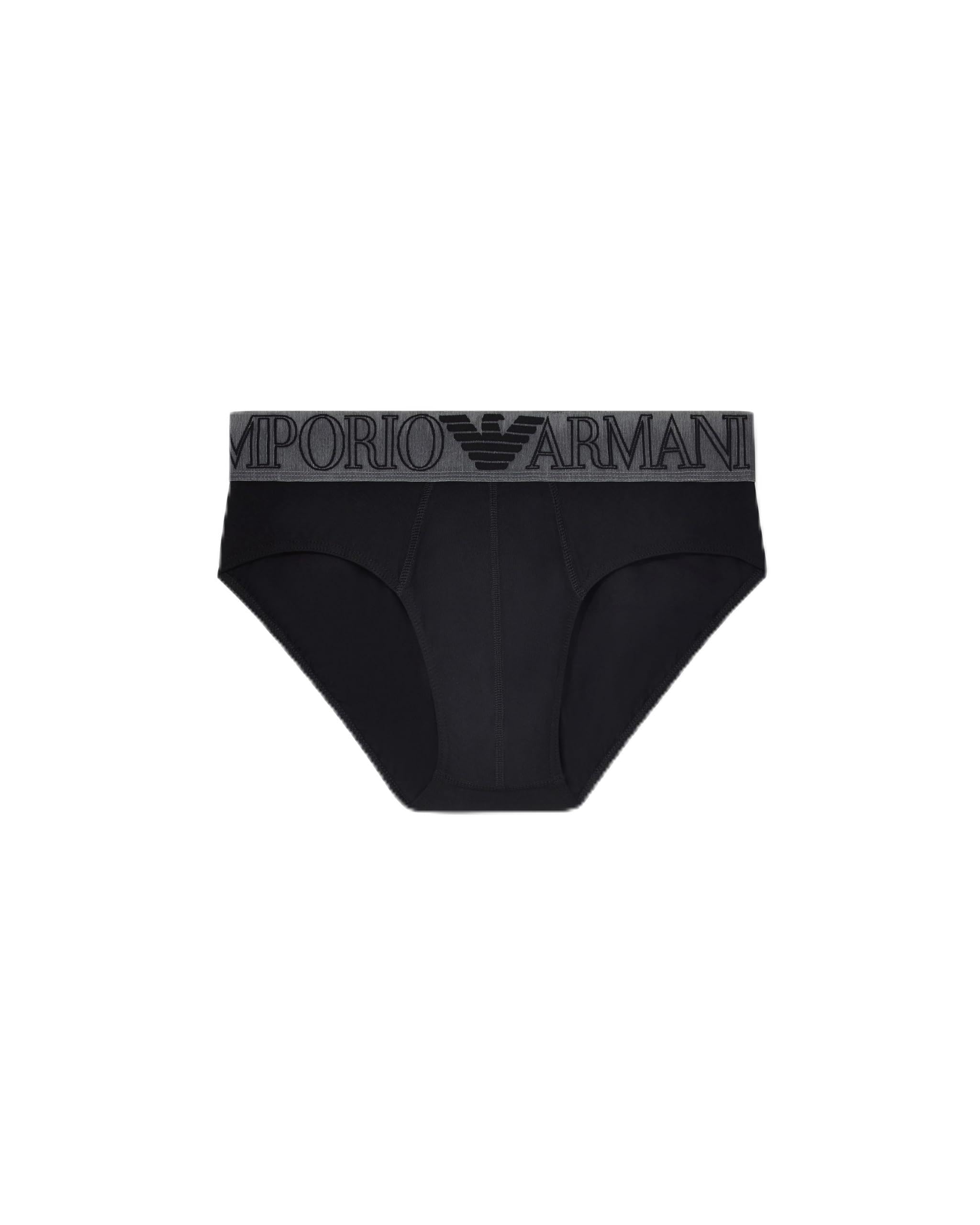 EMPORIO ARMANI Men's MEGALOGO Brief Black XL