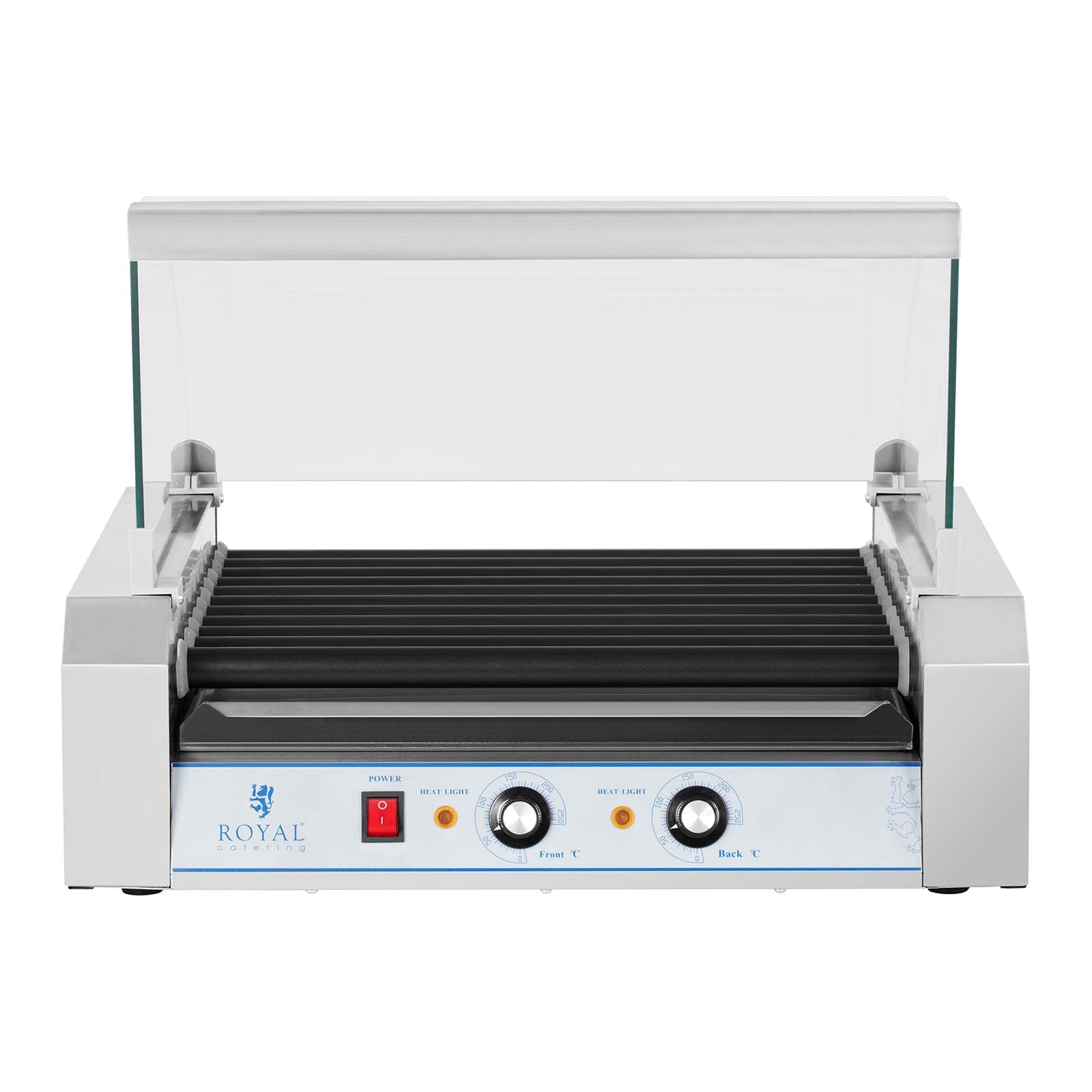Royal Catering - RCHG-11T - Griglia a 11 rulli per wurstel - 2.200 watt