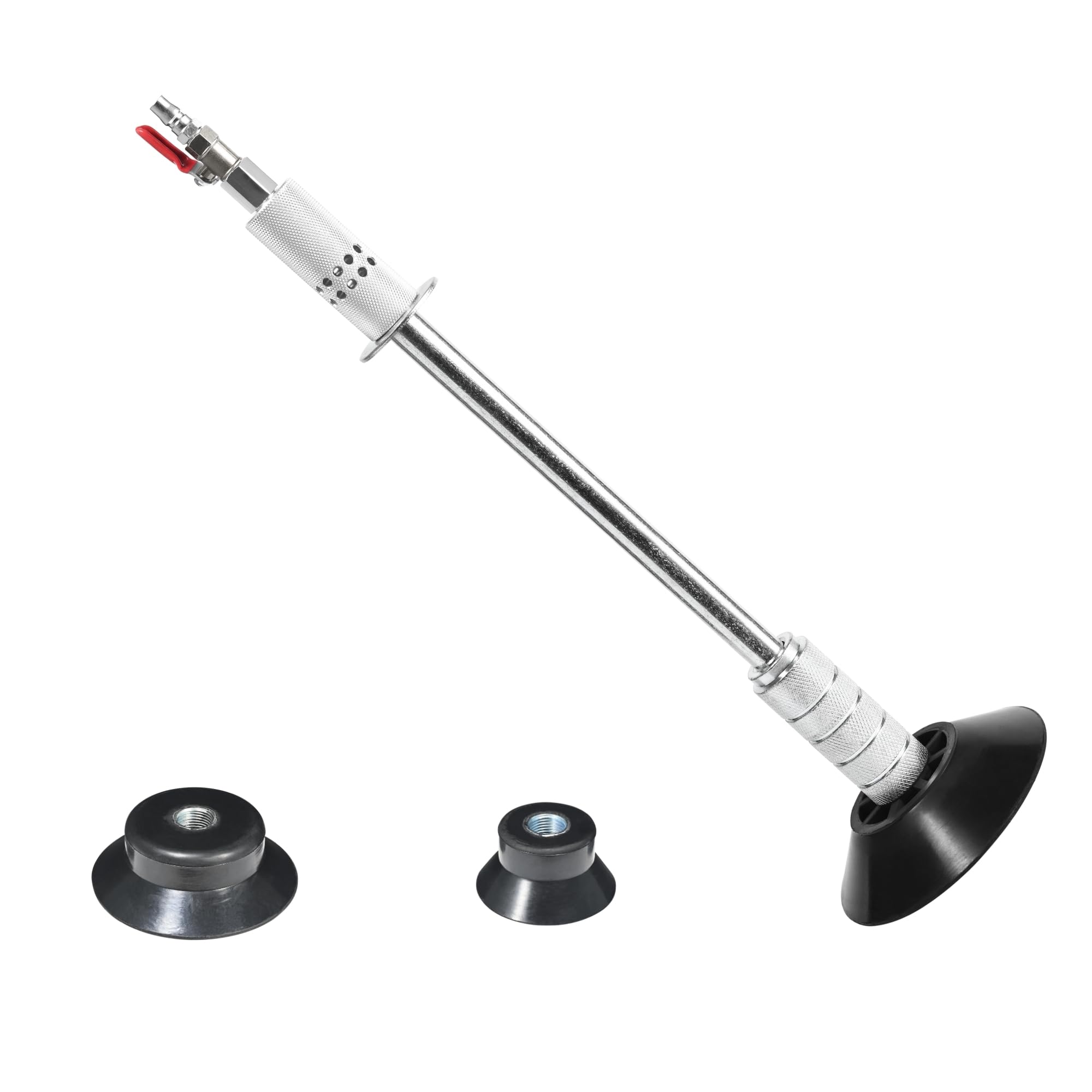 Air Pneumatic Dent Puller, Steel Slide Hammer with 3 Suction Cups 3.2” 4.7” 5.9”, Car Dent Puller Kit, Auto Body Dent Repair Kit, 24.2” Dent Removal Hand Tool