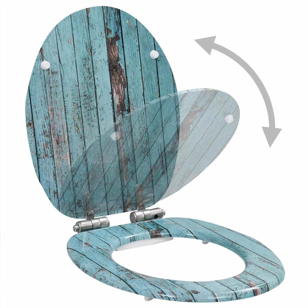 2 asientos de inodoro de MDF, tapa de cierre suave