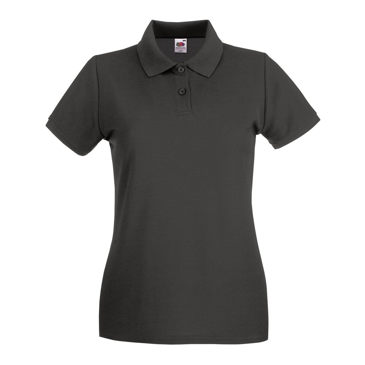 FRUIT OF THE LOOM Women's Premium Polo Shirt, Light Graphite, XL UK