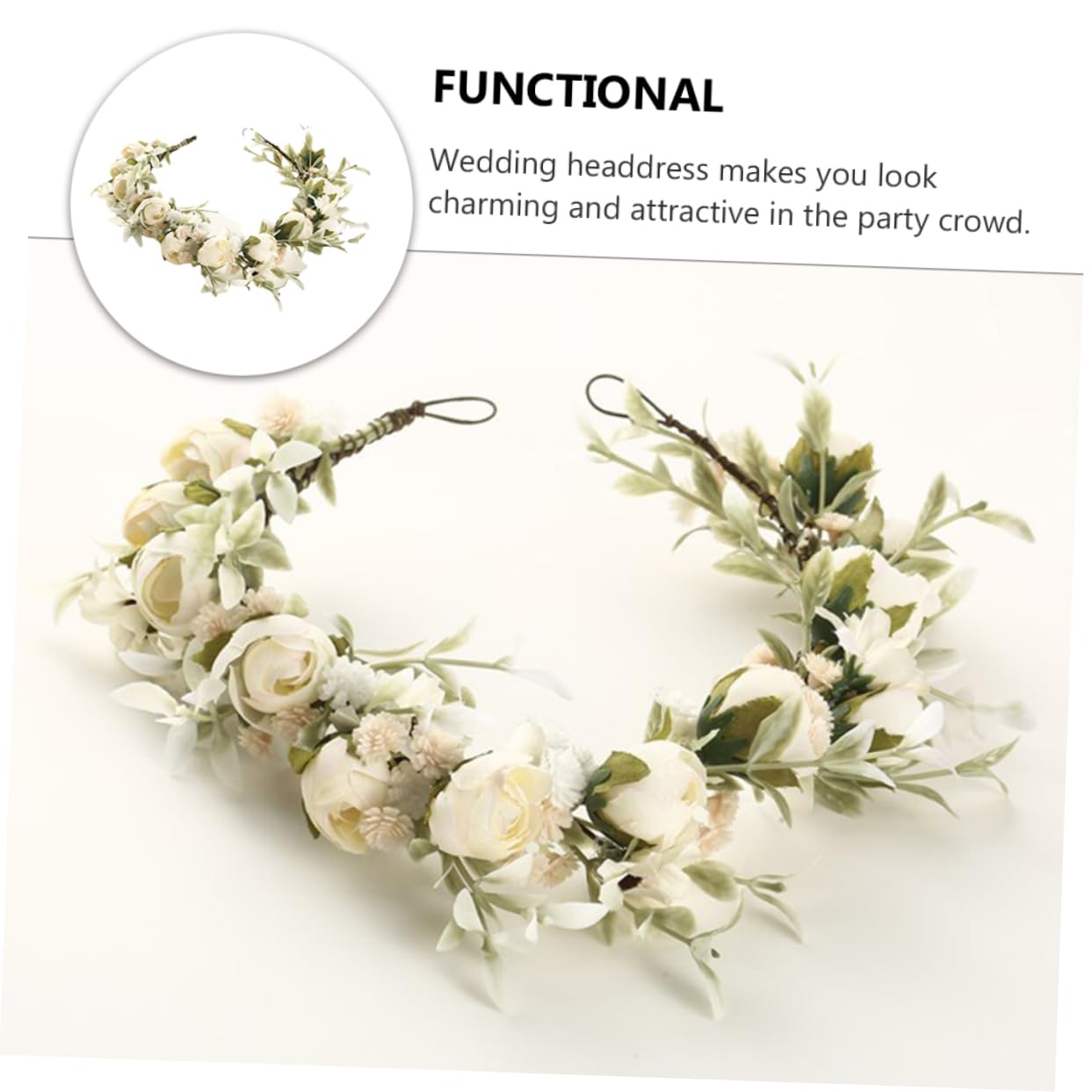 VALICLUD 3stücke Blumenkranz Haarreif Für Hochzeiten Bachelorette-partys Festivals Verstellbares Haarschmuck-accessoire Für Damen Aus Weichem Sanften Farben Einzigartig Und Elegant