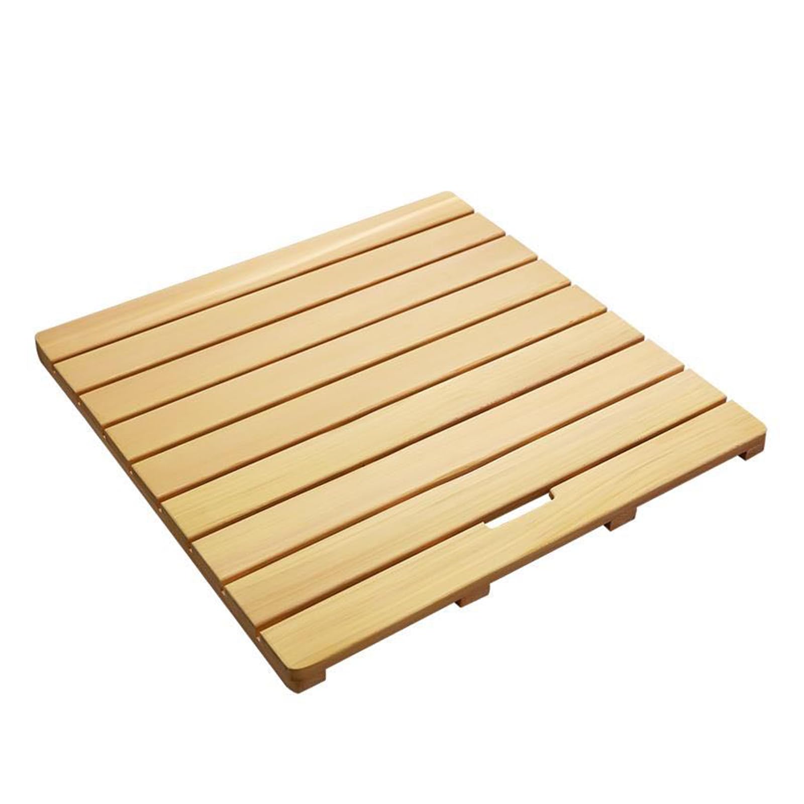 Kddeon Red Custom Shower Room Non-Slip Bamboo Bath Mat,Square Rectangular Wooden Bath Mat,Multipurpose Bathroom Wooden Floor Mat,Waterproof Shower Mat,With Handles And Non Slip Feet (70X70cm/28X28in)