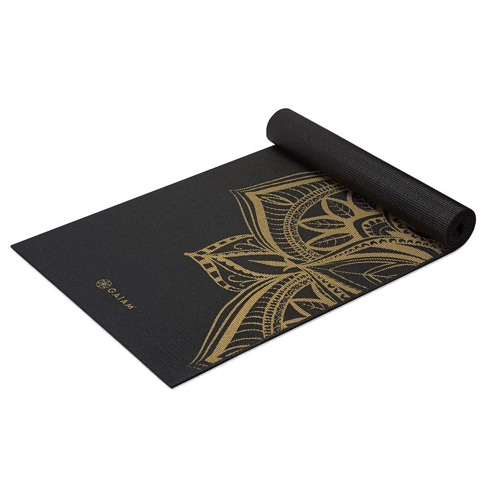 Esterilla de yoga prémium de Gaiam de 6 mm extragruesa antideslizante para todo tipo de yoga, pilates y entrenamientos de suelo (173 cm de largo x 61 cm de ancho x 6 mm de grosor).