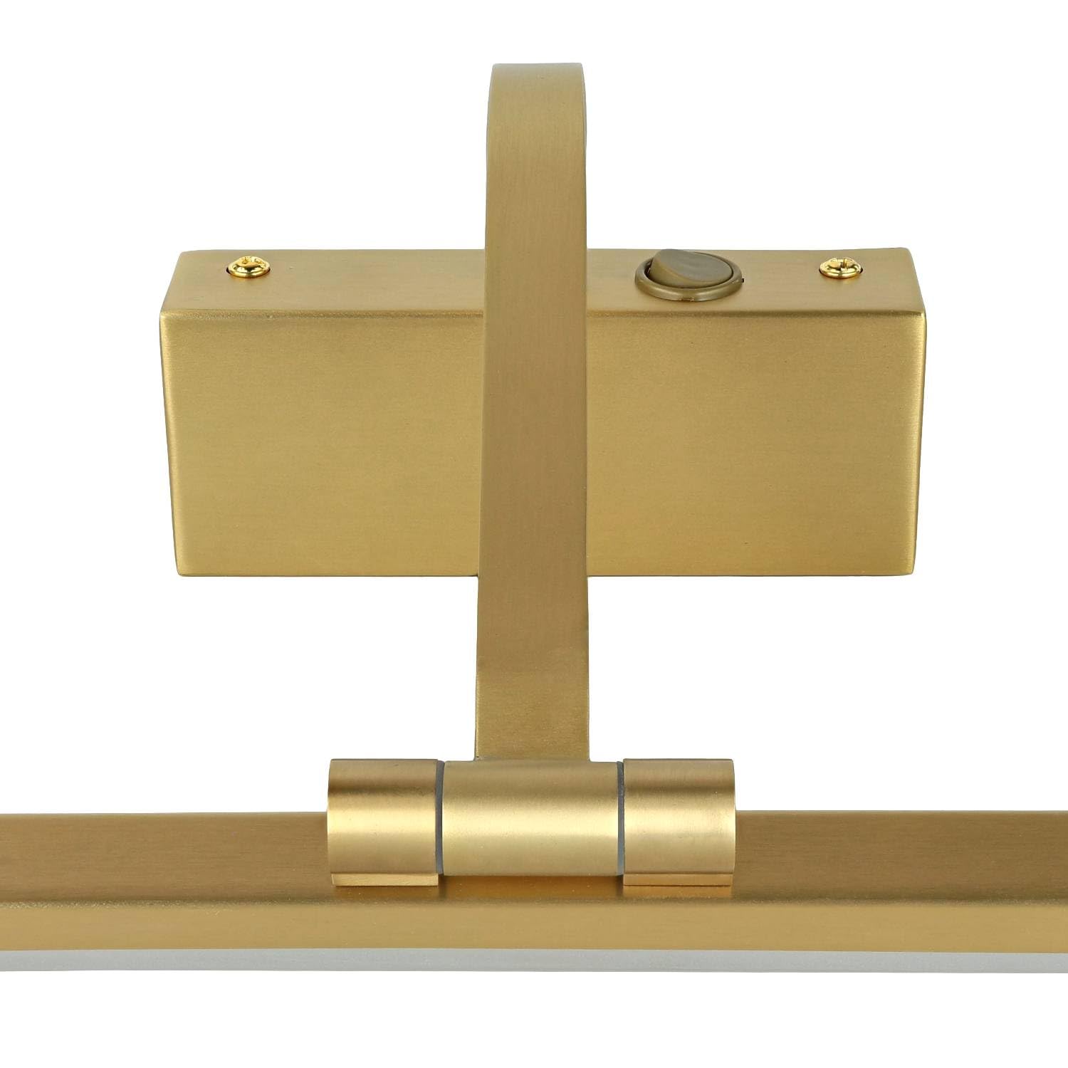 Lámpara cuadro LED regulable W: 51 cm en latón mate 3000 K 679 lm metal Art Nouveau lámpara cuadro salón pasillo espejo luz