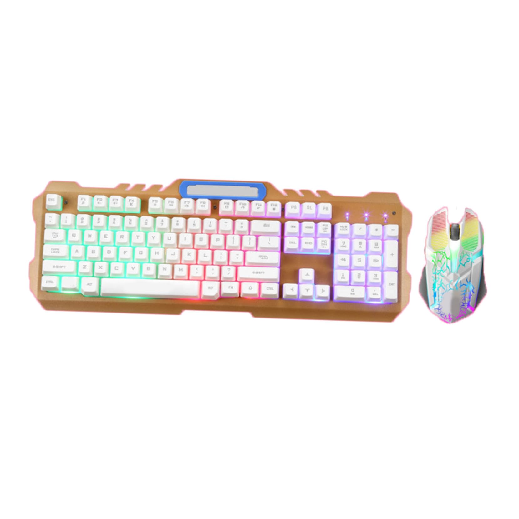 DOITOOL Conjunto De Teclado y Retroiluminados Teclado Mecánico con Ratón USB Cómodo para Teclas y Cómodos para Uso Computadora