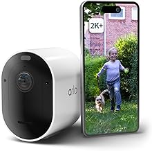 Arlo Pro 5 Security Camera Outdoor Wireless, 2K Battery Operated Outdoor Camera With Advanced Colour Night Vision, Light, Siren & Dual-Band WiFi, IP66 Rainproof, Secure Free Trial, 1 Camera, White