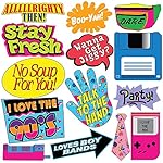 Throwback 90's Photo Booth Prop Set - Funny 1990's Theme Party Decoration, Favors & Supplies - Image 4