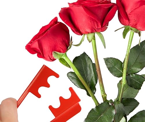 Miniatura 5 de AKOAK 1 paquete de alicates de rosas de metal para quitar tallos y hojas, herramientas de corte de bricolaje, alicates de poda de flores (rojo)