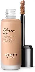 KIKO MILANO, Full Coverage 2-in-1 Foundation & Concealer, Base e Corretivo 2 em 1, Cor
