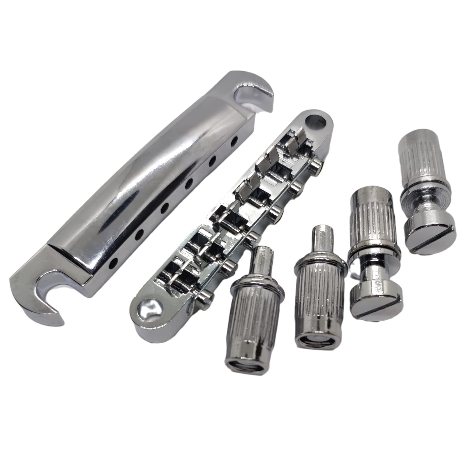 Black ABR-1 Roller Saddle Bridge Tune-o-atic Bridge Tailpiece For Les - Foto 4