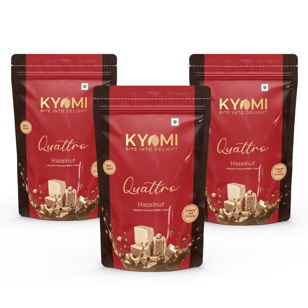 See full amazon price history chart for Kyomi Quattro Hazelnut Flavour Wafer Cubes, 450g | International taste | Made with original Ghana Cocoa Powder | Crispy & Delicious Wafers Perfect for Snacking (Pack of 2+1) - Buy 2 Get 1 Free Kyomi Quattro Hazelnut Flavour Wafer Cubes, 450g | International taste | Made with original Ghana Cocoa Powder | Crispy & Delicious Wafers Perfect for Snacking (Pack of 2+1) - Buy 2 Get 1 Free (B0D66VKX9N) Amazon Price History, Amazon Price Tracker