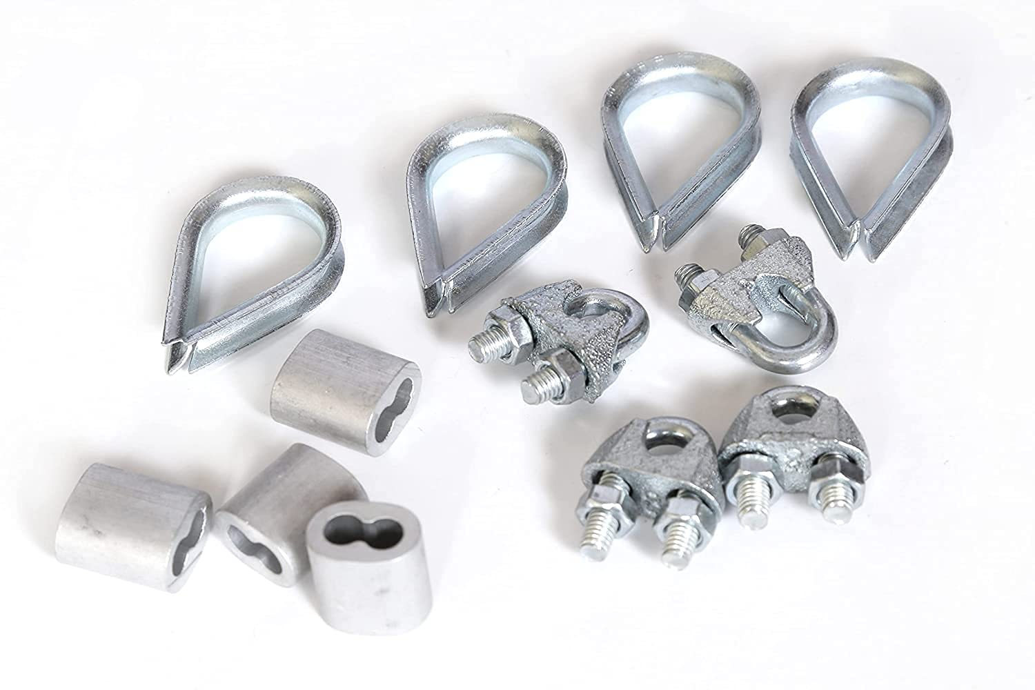 MTU ONLINE STORE® Wire U Lock/Wire Thimble (Eye) Lock/Wire Ferul Lock Combo Pack