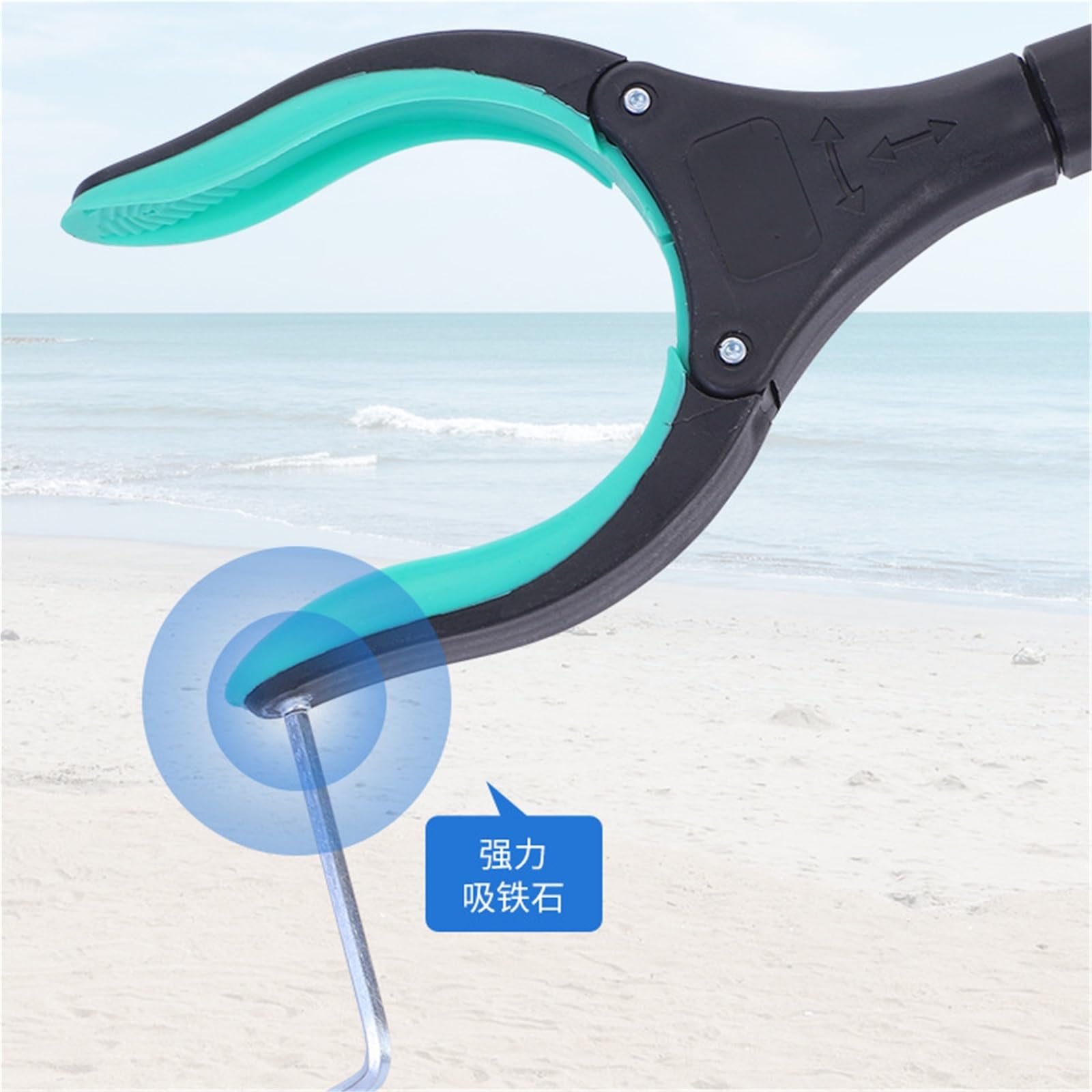 Pinza Raccogli Oggetti Resistente Strumento di Presa Reacher Raccolta Pinza Pieghevole Raccoglitrice Rifiuti Raccoglitori Pinza Antiscivolo(Blue)