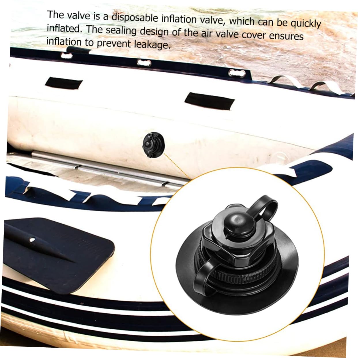 HEMOTON Ugello del Gas di Boston Inflazione Aria Barca Gonfiabile Adattatore di Gonfiaggio Gommone Valvola di Boston Adattatore Tubo Pompa di Gonfiaggio PVC Nero