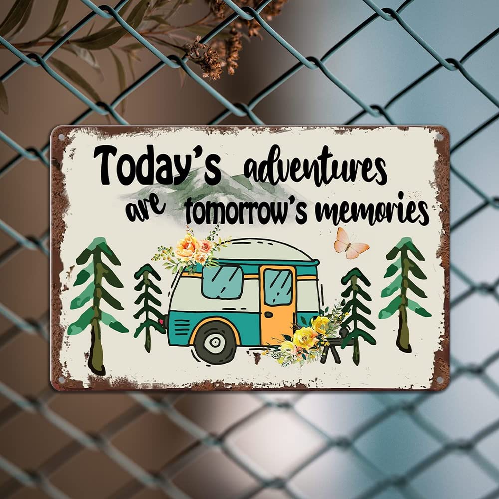 Amazon.com: Camping Wall Decor Camper Adventure Tin Sign Rv