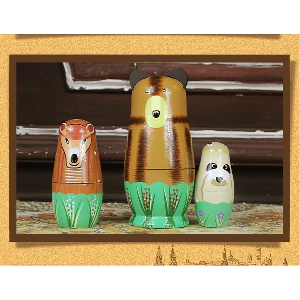 matroschka ​Puppen Russische Nesting Puppen Handgemachte Holz Nistpuppen Russische Matryoshka 5 stücke Verschiedene Muster Geschenk Home Raumdekoration Kreatives Überraschungsgeschenk