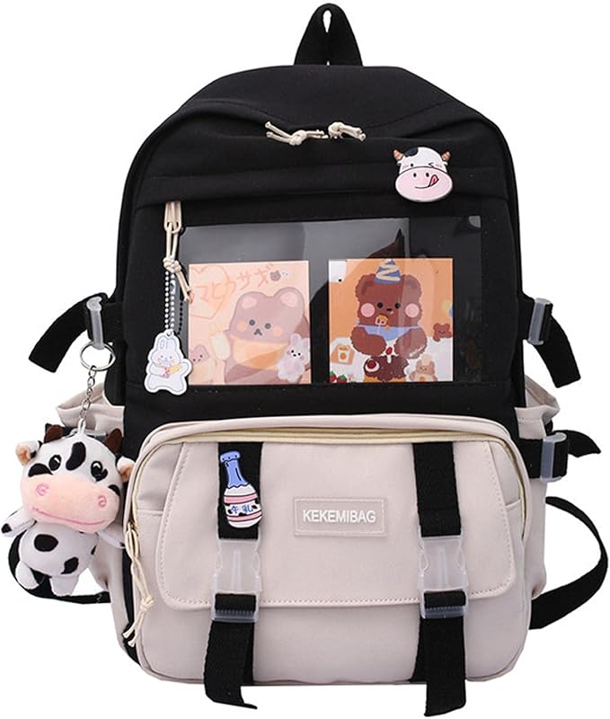 Linda mochila de estudante, bolsa escolar com várias grades de grande capacidade mochila escolar para adolescentes cor contrastante mochila casual feminina em oferta na Shopee Linda mochila de estudante, bolsa escolar com várias grades de grande capacidade mochila escolar para adolescentes cor contrastante mochila casual feminina em oferta na Shopee