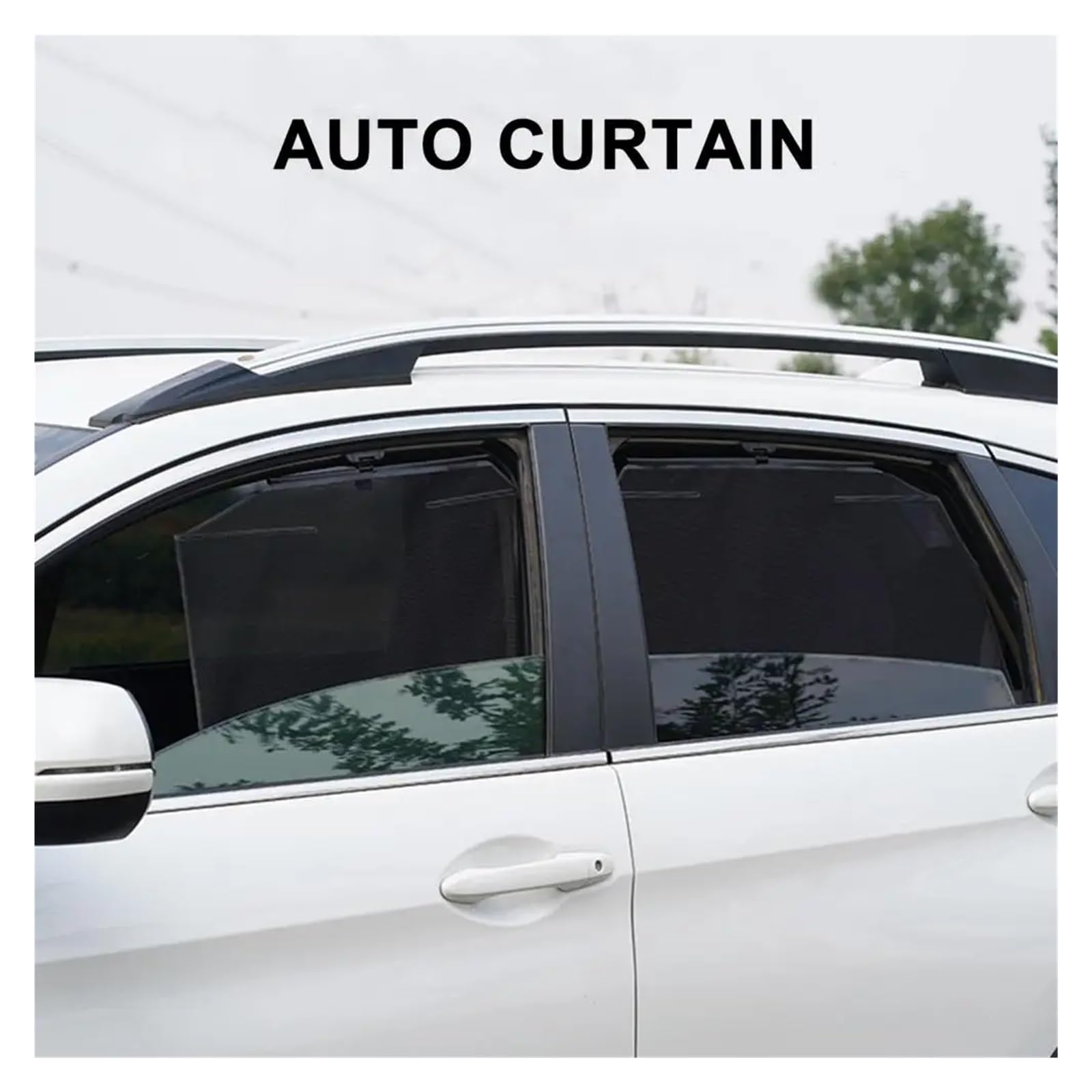 Rideau Voiture Rideaux automatiques for Voiture, Rideaux Pratiques for vitres latérales, Pare-Soleil, Protection de l'intimité, Enrouleur(Color-01)