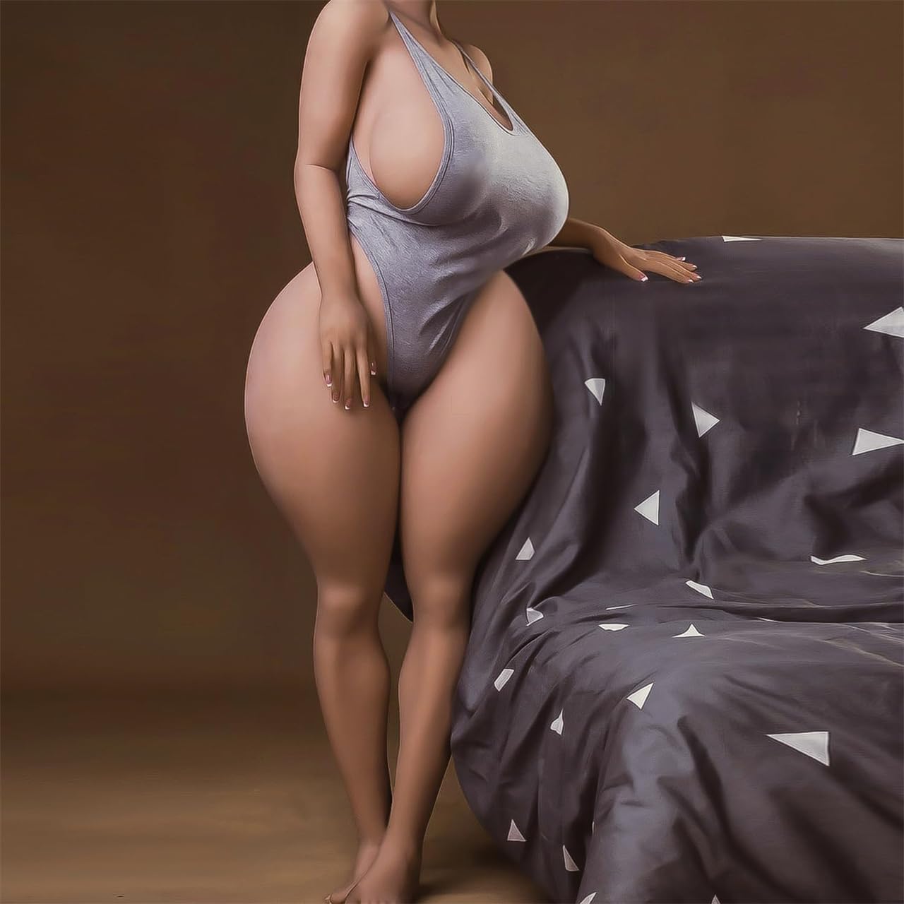 5FT BBW Silicone Sex Doll Silicone Gaint Jelly Breast Realistic Sex Doll Sex Doll Torso Sex Doll for