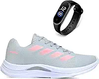 Tênis Feminino Academia Caminhada Corrida Leve Confortável VUKS + Relógio Digital