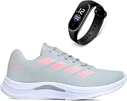 Tênis Feminino Academia Caminhada Corrida Leve Confortável VUKS + Relógio Digital