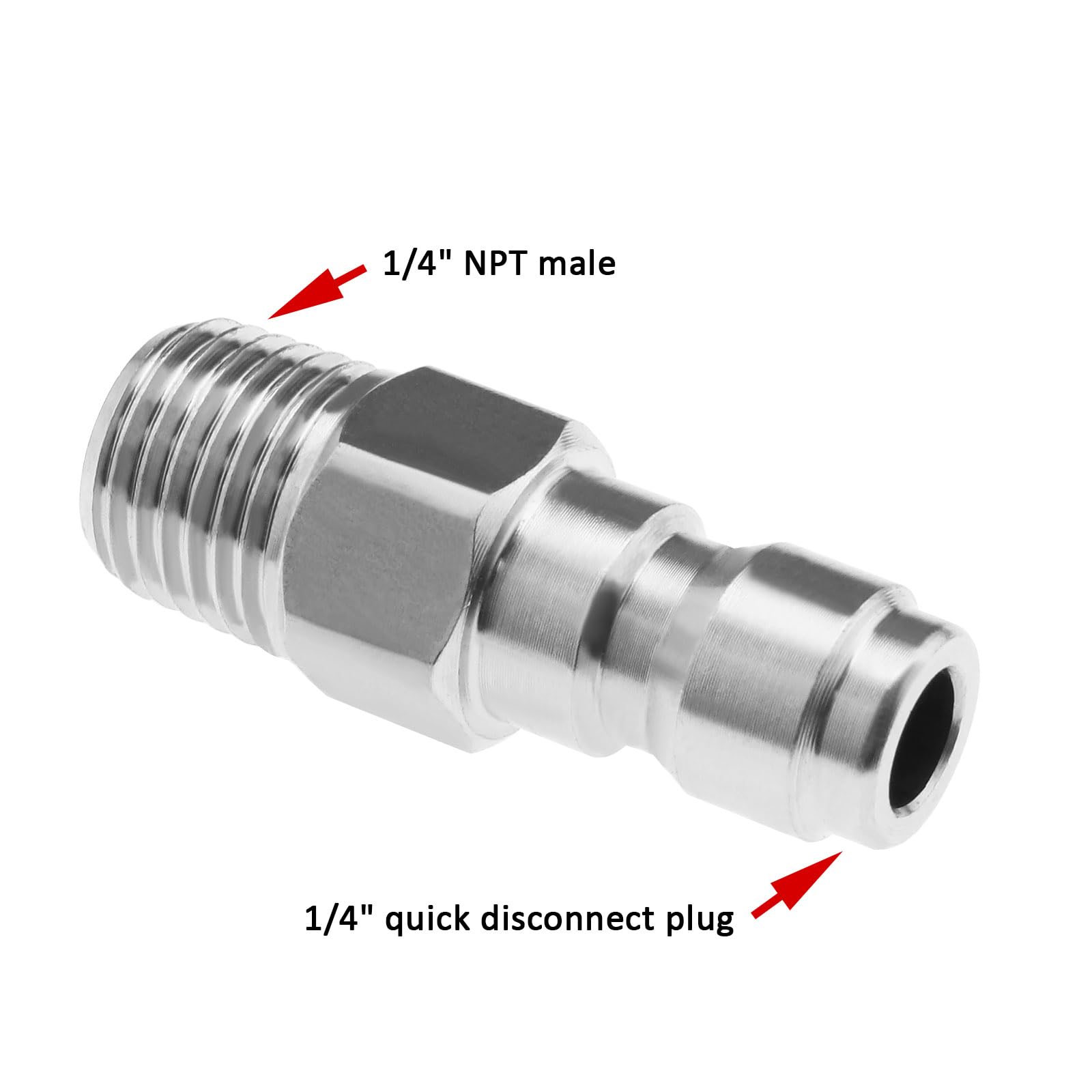 EMagTech 2 Stück Hochdruckreiniger-Adapter – 1/4 Zoll NPT Innengewinde, Schnellkupplung Aus Edelstahl 304, Bis 5000 PSI
