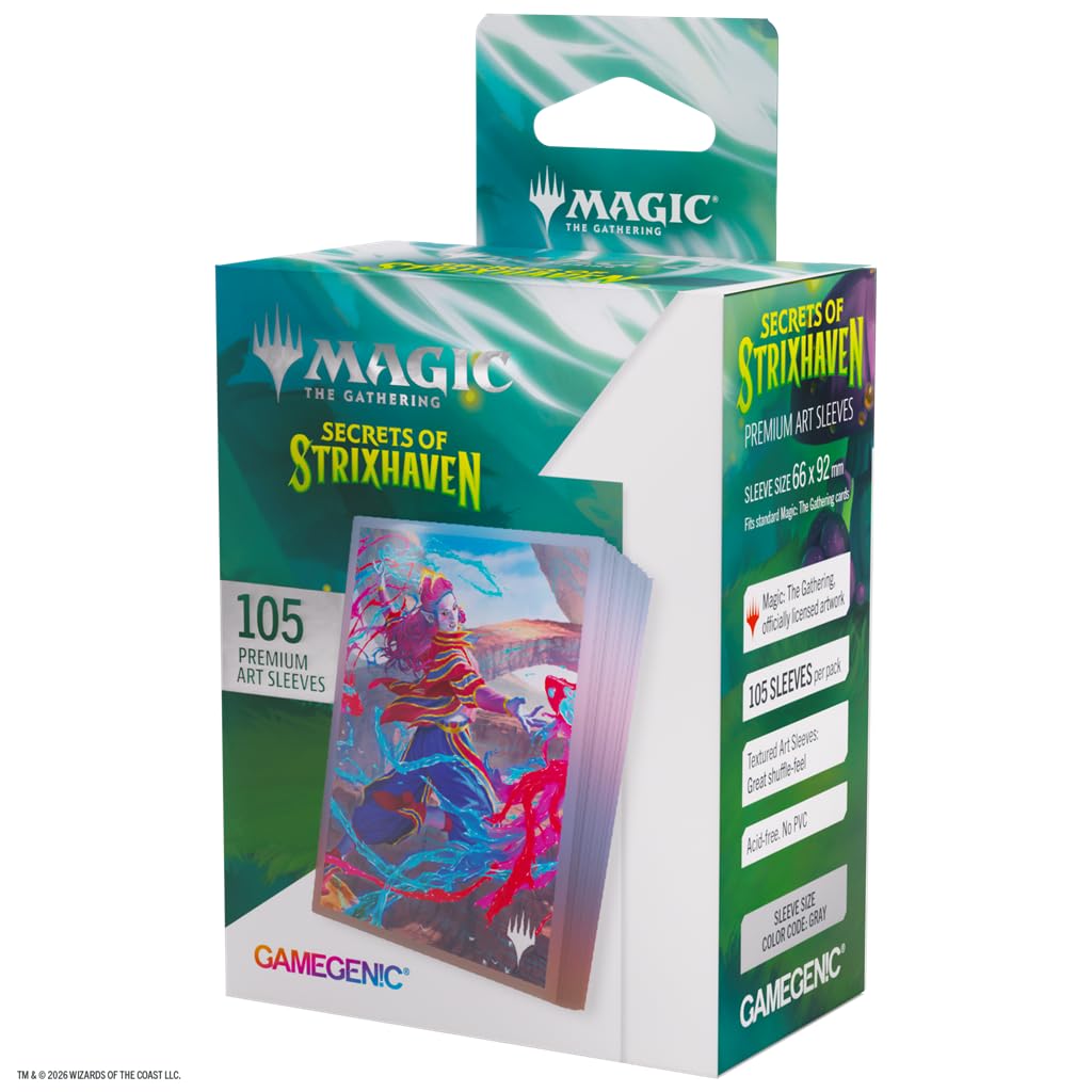 Gamegenic | Magic: The Gathering | Secrets of Strixhaven Premium Art Sleeves - Commander 2 | Trading Card Game Accessory | Ages 13+