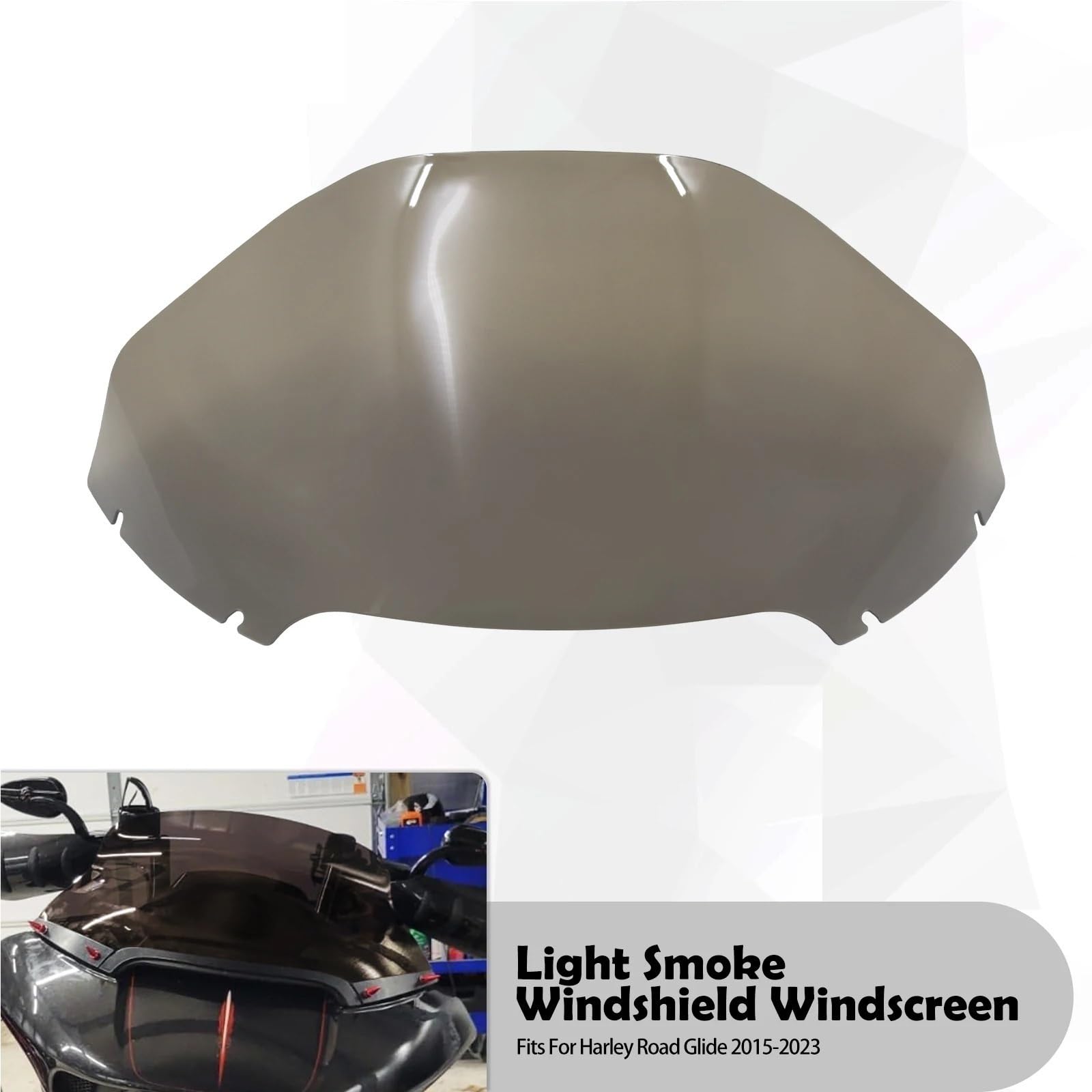 Deflektor motocykla Owiewka 13" Pasuje do Harley Touring Road Glide ST Ultra Limited CVO FLTRXS FLTRU spojler przedłużający szyba przednia(S Windshield)