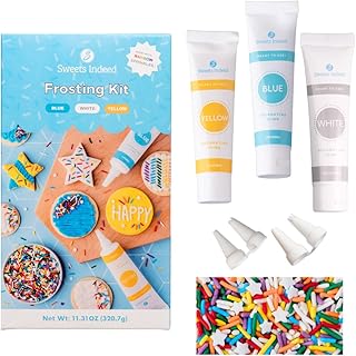 Sweets Indeed Frosting Kit plus Sprinkles Frosting Tubes nozzles 11.71 o...