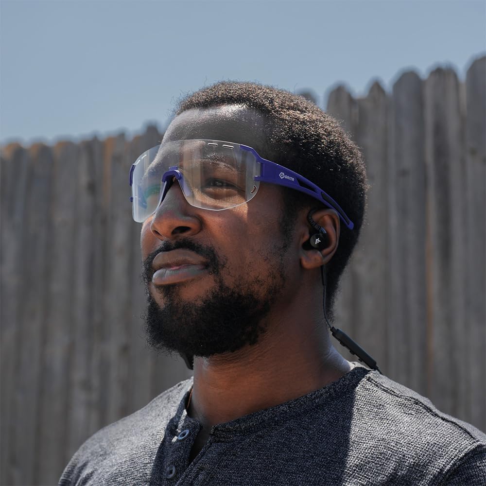 GRITR Lunettes de sécurité pour tir – ANSI Z87.1 – Lunettes de protection des yeux avec verres interchangeables et étui de transport