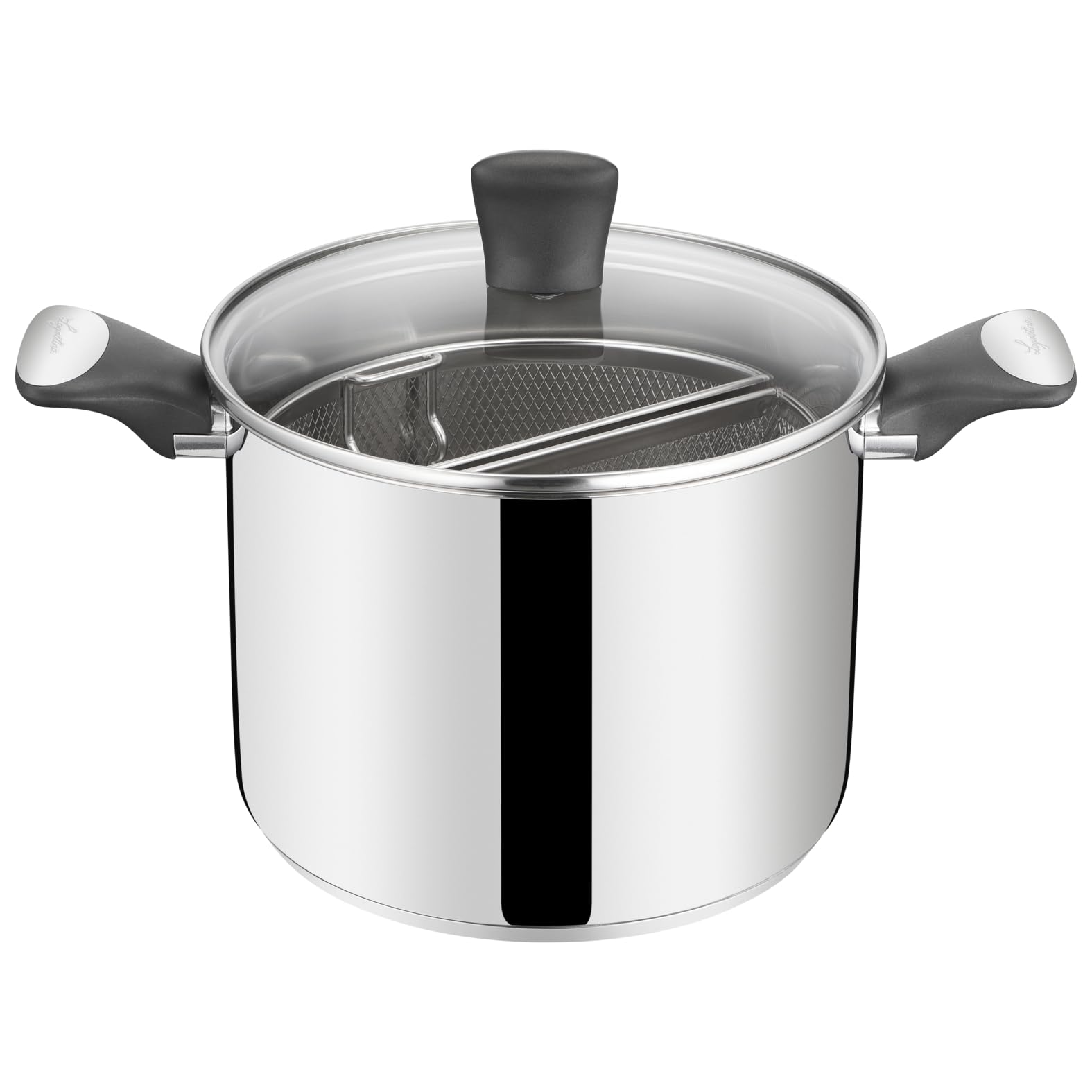 Lagostina Intensive Pro, Pastaiola Antiaderente 22 cm, Rivestimento Titanio Antigraffio, Cottura Rapida e Uniforme, Adatta a Tutte le Fonti di Calore Inclusa Induzione