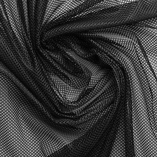 Netzfutter - Mesh - Leichtes Innenfutter mit glattem Griff - Bekleidungsfutter und Insektenschutz - schwarz