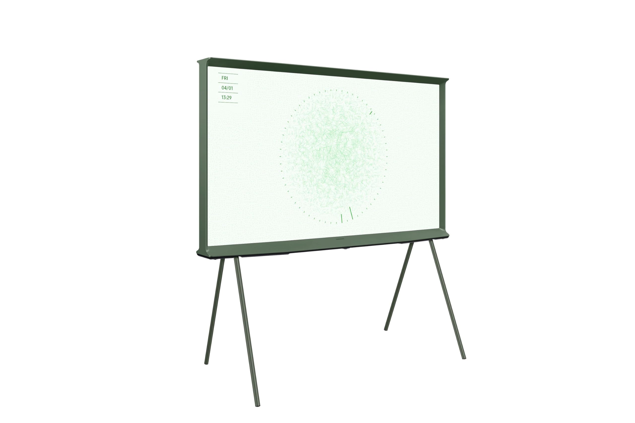 Samsung TV The Serif Vert 55 Pouces QLED TQ55LS01DB, Écran Certifié sans Reflets, Téléviseur Design 360°, Mode Ambiant+, Smart TV, Technologies OTS Lite, Pieds Détachables Inclus