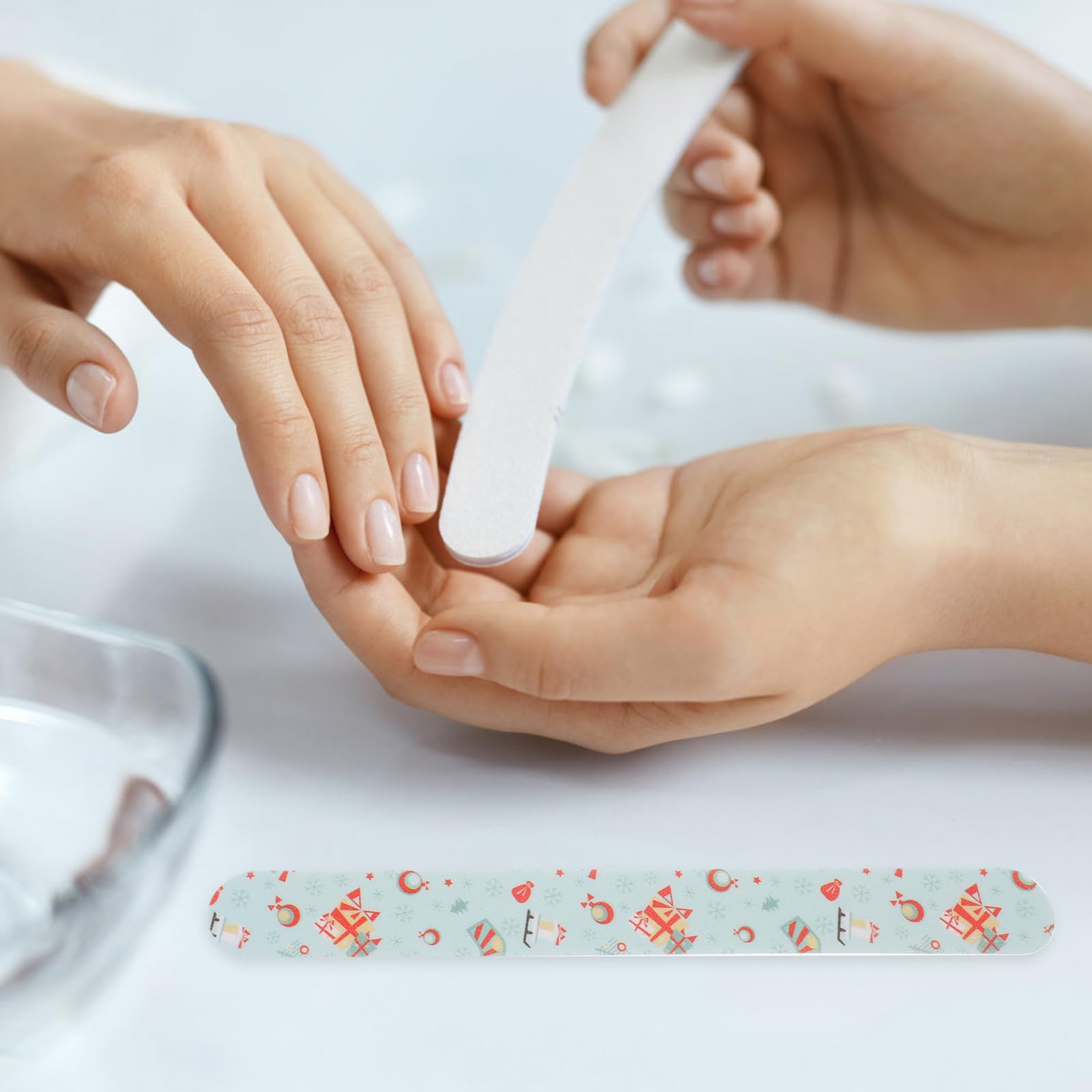 Healvian 96 Stück Nail Files Weihnachts Nagelfeile Nagelpolierstreifen Pedikürefeile Mit Weihnachtsmotiv Nagelfeile Mit Weihnachtsmotiv