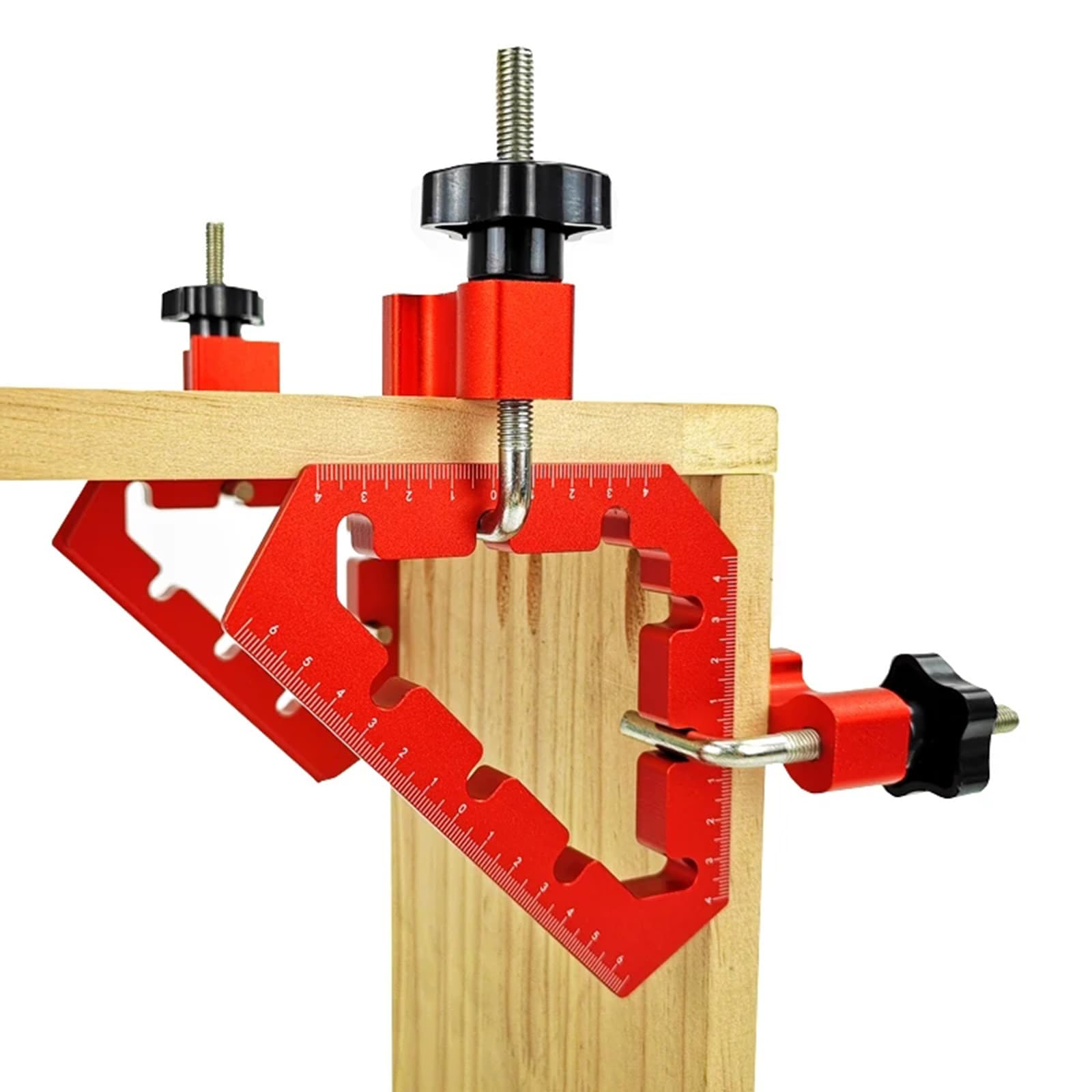 Equerres De Positionnement 45/90/135 Degrés avec 4 Pinces Equerre De Positionnement pour Armoires à Cadres Et étagères Equerre De Charpentier Règle Outils De Menuiserie