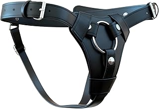 Godemichet Strap On Harnais Ceintures Réglable en Cuir Réglable Harness Anneaux Toriques Métalliques Réaliste Détachable Jouets Sexuels pour Hommes Lesbiennes Femmes Gay Jeu Vaginal et Anal