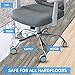 Office Chair Caster Wheels 2.5 Inch,Replacement Rubber Chair casters for Hardwood Floors and Carpet,Heavy Duty Office Chair casters for Chairs to Replace Chair mats, Standard Stem Size- White/Gray