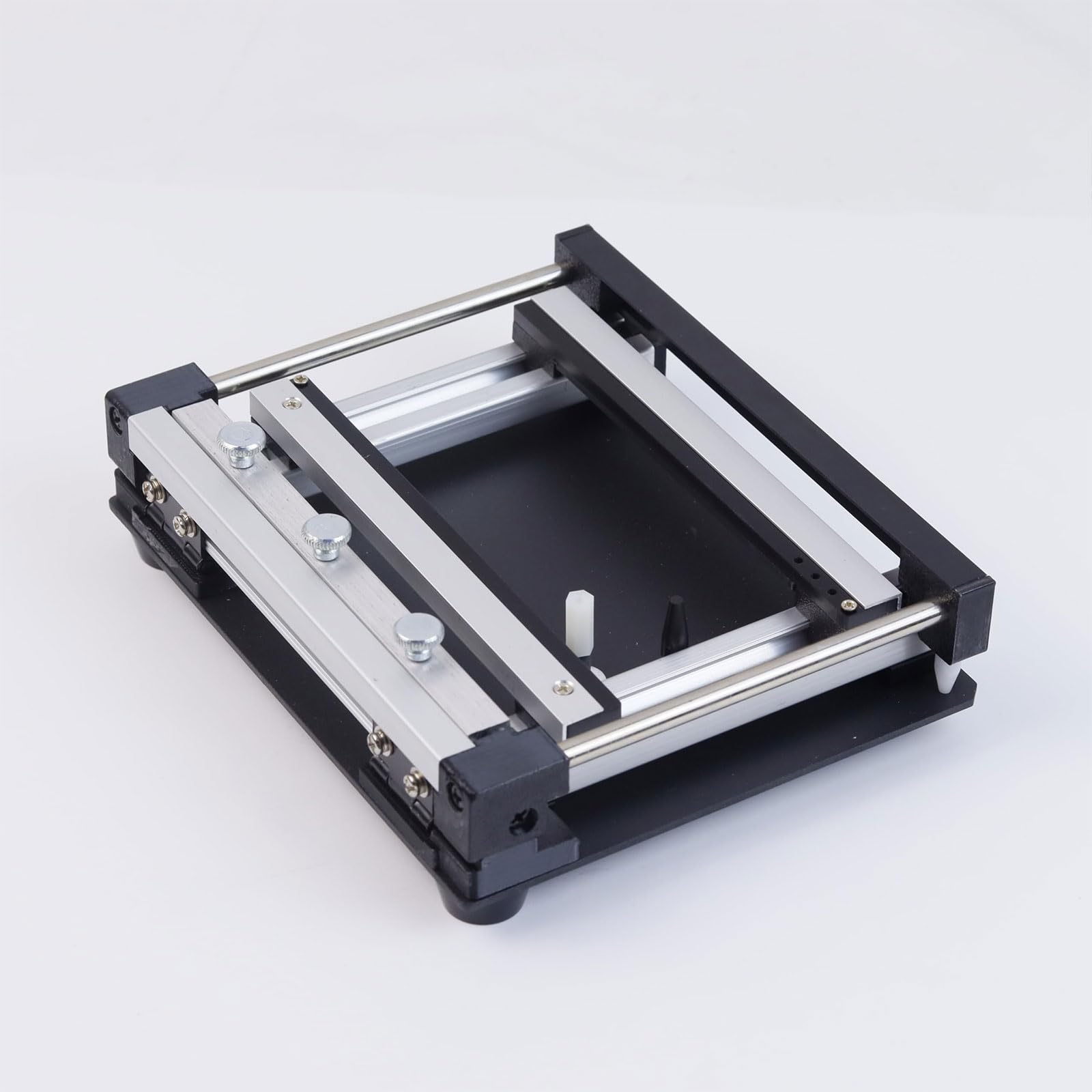 Estación Manual de Serigrafía Compacta, Mesa de Impresión de Pasta de Soldadura con Malla de Acero SMT de Espesor Ajustable, Impresora de Plantillas PCB de Alta Precisión para Ensamblaje SMT y PCB | 20*20cm
