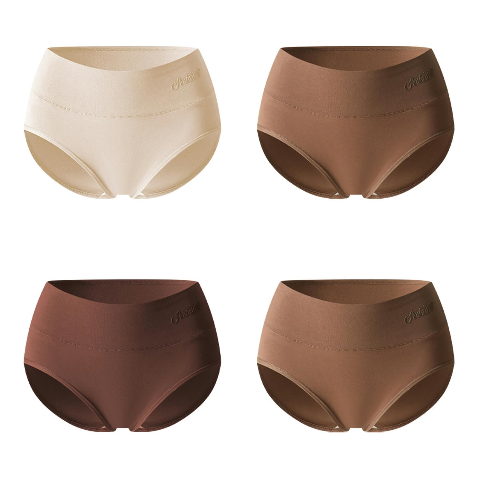 Mutande Donna Femminile Ad Alta Vita di Grandi Dimensioni Comode Cotone Biancheria Intima da Donna Slip da Donna 7a Antibatterico, Pacchetto da 5-Camel 5pc-160 M