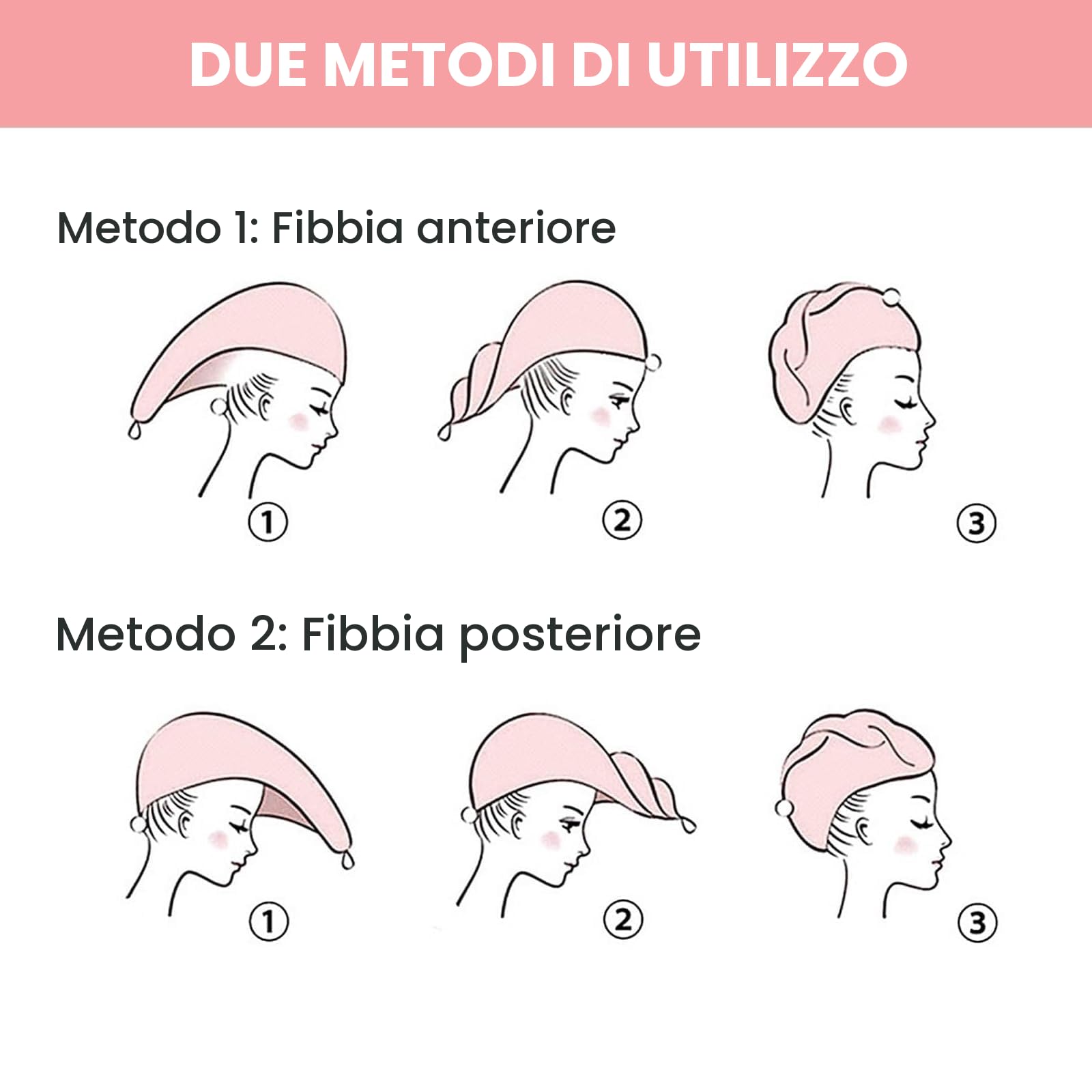Good Nite Set da 3 Turbante Asciugacapelli in Microfibra con Bottone Asciugamano per Capelli Rapido e Morbido Ideale per Capelli Ricci Lisci