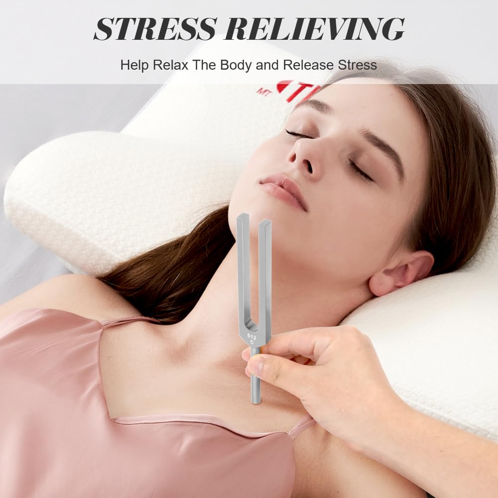 Diapasones, Diapasón de aleación de Aluminio(128Hz, 256Hz, 512Hz), Diapason Musical, Set de Diapasones con Peso para Terapia de Chakras, Terapia de Sonido, Accesorios de Yoga y Meditación
