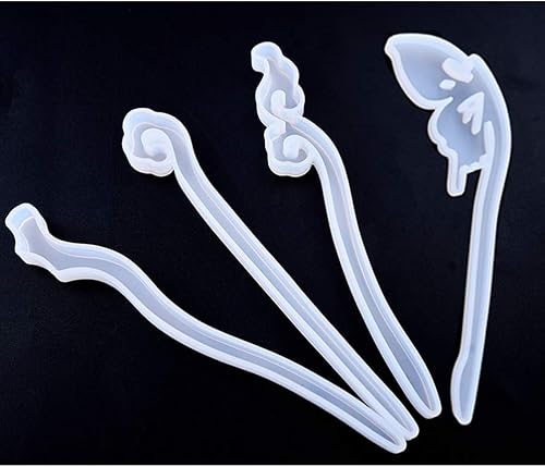 Miniatura 8 de Exceart Moldes de fundición de joyería, horquilla de resina epoxi, palillos para el cabello, fabricación de moldes de manualidades, accesorios de