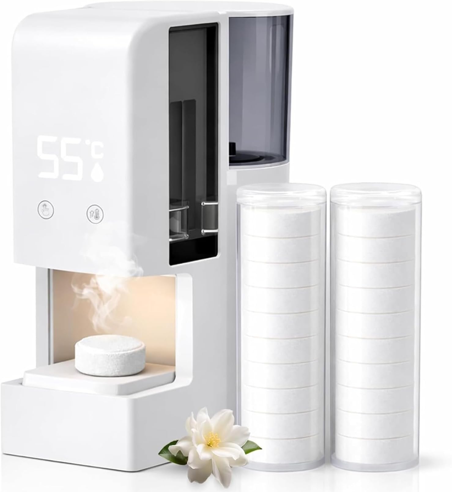 ZHJOPP Smart Hot Towel Dispenser With 40pcs Soft Disposable Compressed Towels, Automatic Hot Towel Dispenser,Heats Up In 5 Seconds